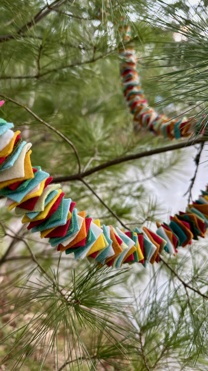 felt scrap garland